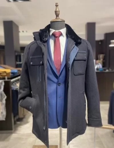 parka bleu marine