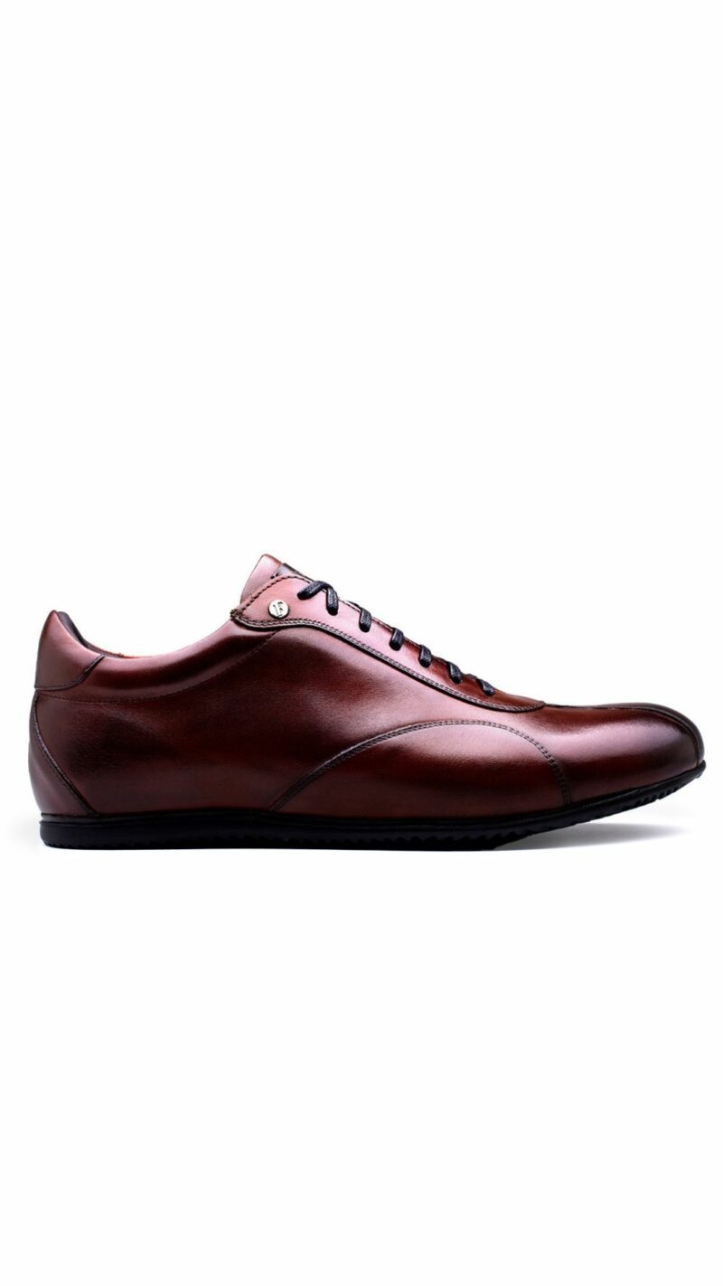 sneakers Copan cuire bordeaux